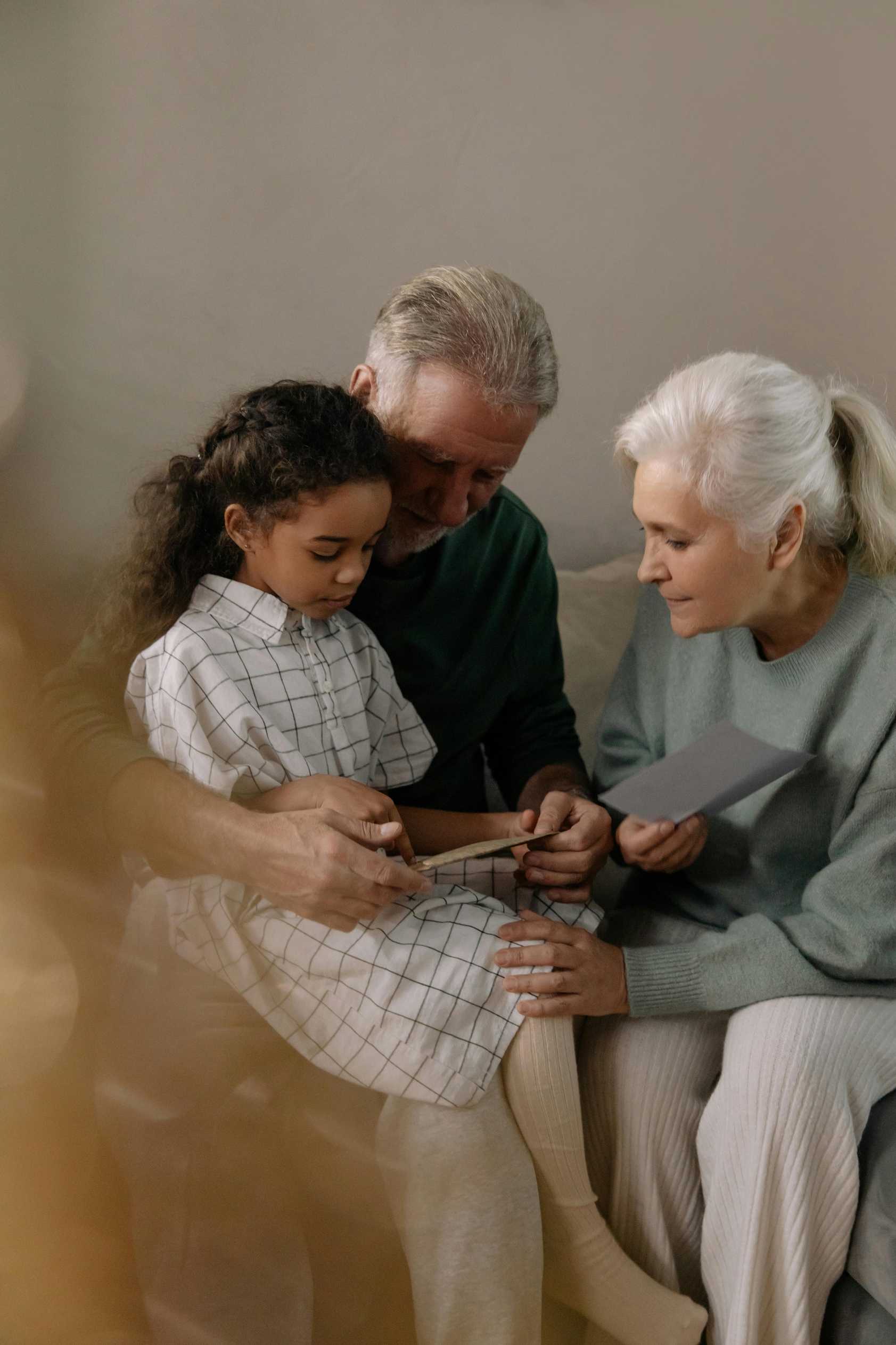 Happy family protected by insurance